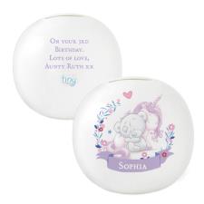 Personalised Tiny Tatty Teddy Unicorn Money Box